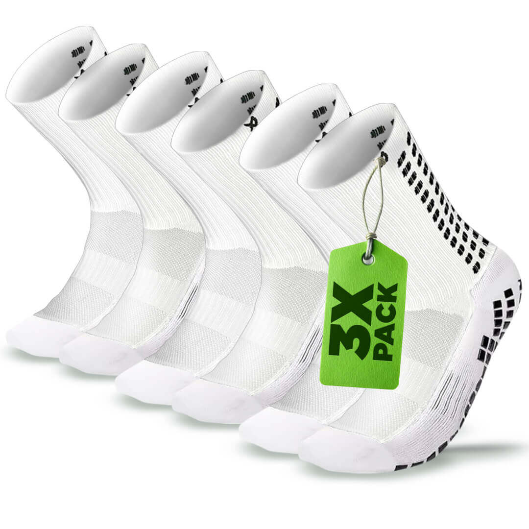 White Grip Socks - 2 Pack