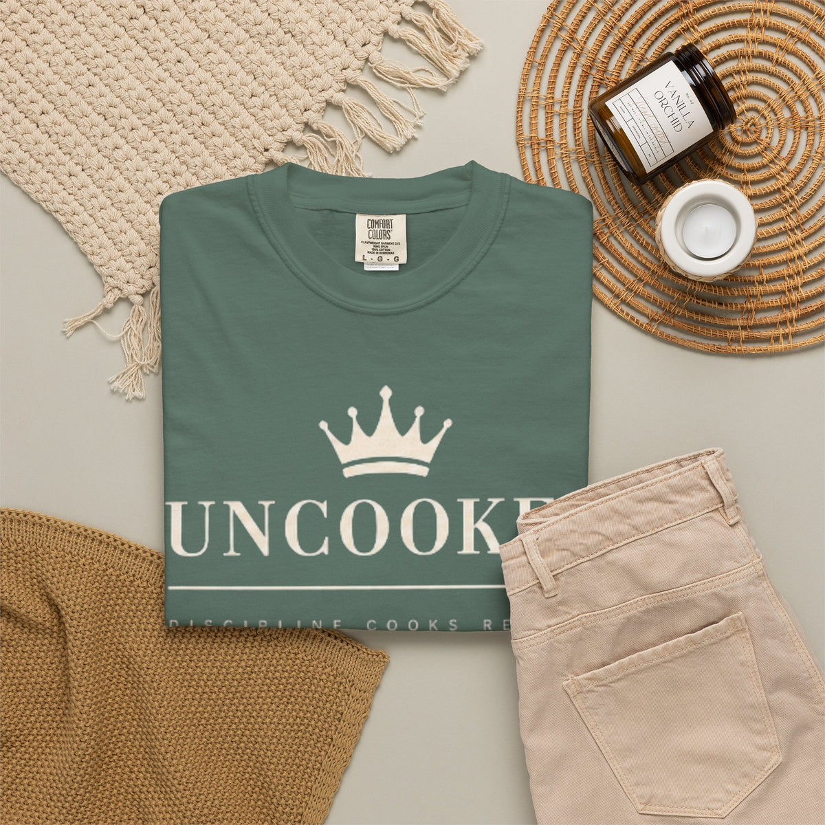 Uncooked Crown T-Shirt — Minimalist Royal Graphic Tee
