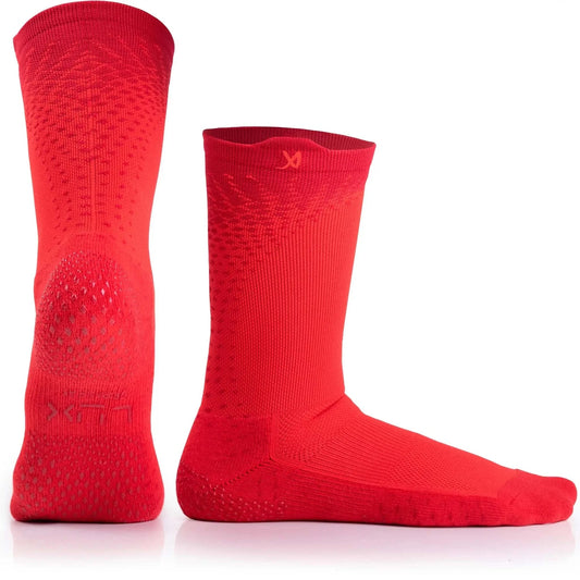 Sport Socks - Performance Grip Cleat Socks - Red - LUX LUX Sports