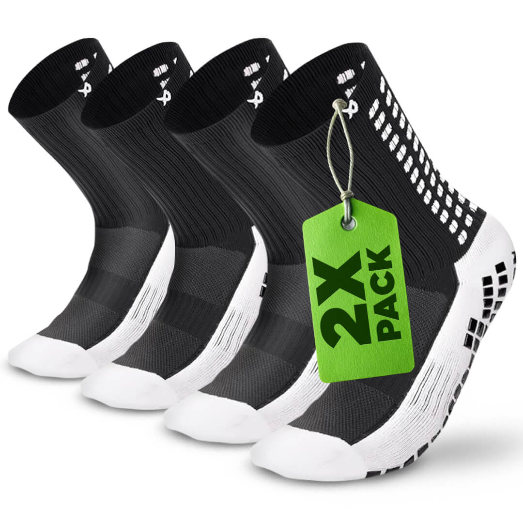 Black Grip Socks - 2 Pack